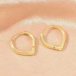 Brass Huggie Hoop Earrings for Unisex&nbsp;EJEW-K249-12G