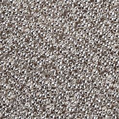 11/0 FGBグレードA染色ガラスシードビーズ  ラウンド  銀  2.3x1.5mm  穴：1mm  約5300個/50g&nbsp;X-SEED-N001-C-0563
