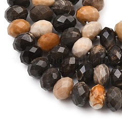 Natural Black Agate Beads Strands&nbsp;G-C259-A38-5x8mm