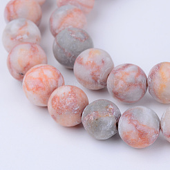 Natural Red Netstone Beads Strands&nbsp;G-Q462-8mm-14