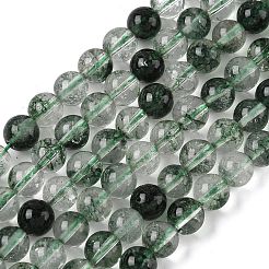 Dyed Round Natural Crackle Quartz Beads Strands&nbsp;G-K084-8mm-04A