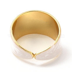 Enamel Plain Band Open Cuff Rings&nbsp;RJEW-E069-01G-07