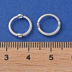 合金ビーズのフレーム  リング  銀  10.5x3mm  穴：1.4mm&nbsp;FIND-E042-08S-01