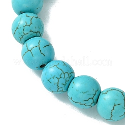 Dyed Synthetic Howlite Elephant Stretch Bracelets&nbsp;BJEW-JB01338