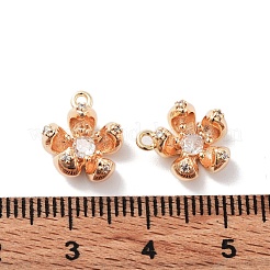Brass Micro Pave Cubic Zirconia Charms&nbsp;X-KK-F871-34G
