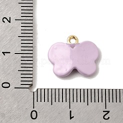 合金エナメルチャーム  蝶のチャーム  長持ちメッキ  ゴールドカラー  パープル  12x14.5x3mm  穴：1.2mm&nbsp;FIND-Z119-06G-02