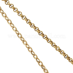 304 Stainless Steel Cable Chain Rolo Chain Bracelet Making&nbsp;AJEW-JB01459-01