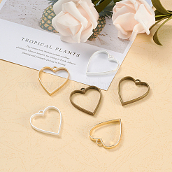 Rack Plating Alloy Open Back Bezel Pendants&nbsp;PALLOY-TA0001-28