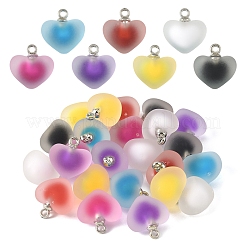 10Pcs Frosted Resin Pendants&nbsp;RESI-YW0004-45G