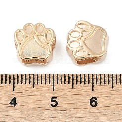 CCBプラスチックヨーロピアンビーズ  大穴ビーズ  足跡  ゴールドカラー  10.5x10.5x7.5mm  穴：4.5~4.5mm&nbsp;CCB-D278-23G