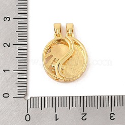 Brass Micro Pave Cubic Zirconia Pendants&nbsp;KK-R100-04G