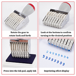 Adjustable Date Plastic Number Stamp&nbsp;AJEW-WH0248-567