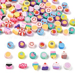 100Pcs 2 Styles Handmade Polymer Clay Beads&nbsp;CLAY-FP0001-11A