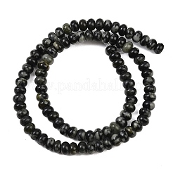 Natural Black Spot Jasper Beads Strands&nbsp;G-L647-D06-4x6mm