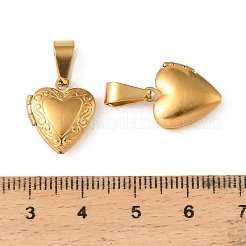 Sculptured 316 Stainless Steel Locket Pendants&nbsp;STAS-K192-15G