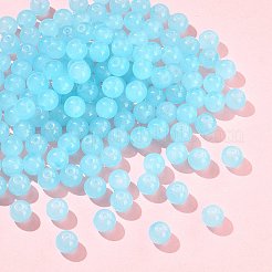 2 Strands Baking Paint Imitation Jade Glass Round Bead Strands&nbsp;DGLA-FS0001-20C