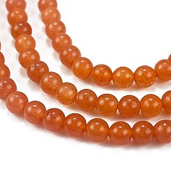 天然石レッドアベンチュリンビーズ連売り  ラウンド  グレードA  3mm  穴：0.5mm  約136個/連  15.87''（40.3センチメートル）&nbsp;G-M438-A09-01