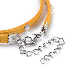 Faux Suede Cord Wrap Bracelets&nbsp;BJEW-JB04413-04