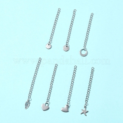 7Pcs 7 Styles 304 Stainless Steel Chain Extender&nbsp;STAS-FS0001-49P