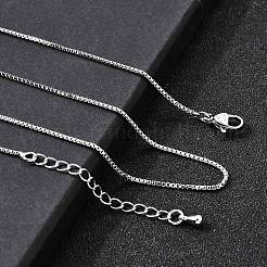 1MM Brass Box Chain Necklaces&nbsp;NJEW-Z083-01P