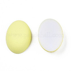 不透明なスプレー塗装アクリルcabochonsl  オーバル  きいろ  17.5x12.5x5.5mm&nbsp;ACRP-S679-29D