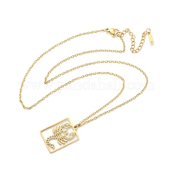 304 Stainless Steel Necklace&nbsp;NJEW-D330-01G-08