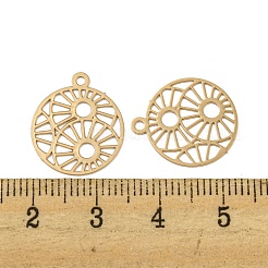 Brass Etched Metal Embellishments Connecotr Charms&nbsp;KKC-D001-11KCG