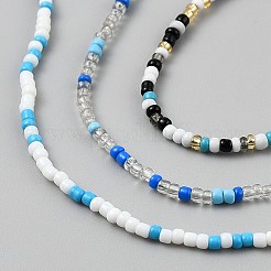 3Pcs 3 Colors Glass Seed Beads Waist Chain&nbsp;SEED-WH20816-001C