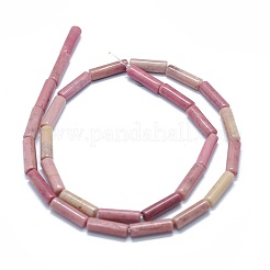 天然石ロードナイトビーズ連売り  コラム  11~15x3.5~4.5mm  穴：1~1.2mm  約28~30個/連  15.1~15.9インチ（38.5~40.5cm）&nbsp;G-F631-D07