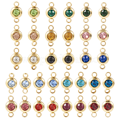 34Pcs 17 Colors 304 Stainless Steel Rhinestone Connector Charms&nbsp;STAS-TA0002-24