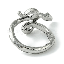 Snake Alloy Open Cuff Rings&nbsp;RJEW-K275-63AS