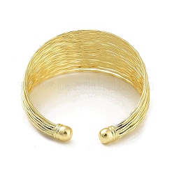 Brass Multi Lines Cuff Bangles&nbsp;BJEW-D039-01G