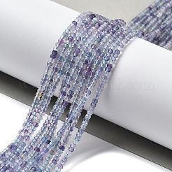 天然な色鮮やかな蛍石ビーズ連売り  訴え  ロンデル  2.5mm  穴：0.7mm  約204個/連  15.47''（39.3センチメートル）&nbsp;G-ONLY-T-A04-01