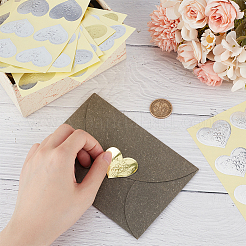 20 Sheets 2 Colors Heart & Rectangle Paper Self-Adhesive Embossed Stickers&nbsp;DIY-CP0010-59