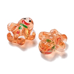 Christmas Transparent Glass Beads Strands&nbsp;LAMP-M021-02A