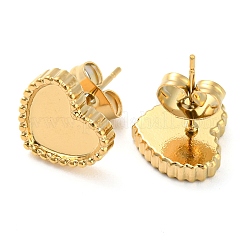 304 Stainless Steel Stud Earring Findings&nbsp;EJEW-I290-13G
