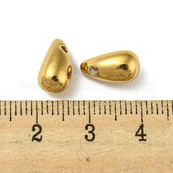 イオンプレーティング（IP）304ステンレススチールチャーム  ティアドロップチャーム  18KGP本金メッキ  11.5x6.5x6mm  穴：1.6mm&nbsp;STAS-P341-30G