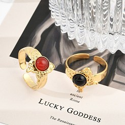 Butterfly 304 Stainless Steel Open Cuff Rings&nbsp;RJEW-Z078-03G