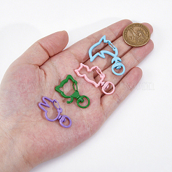32Pcs 4 Styles Zinc Alloy Enamel Swivel Clasps&nbsp;FIND-HS0002-01