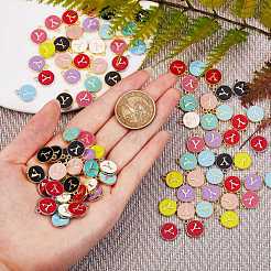 120Pcs 12 Colors Golden Plated Alloy Charms&nbsp;ENAM-SZ0001-64Y
