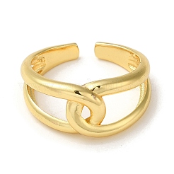 Rack Plating Brass Open Cuff Rings for Women&nbsp;RJEW-M162-35G