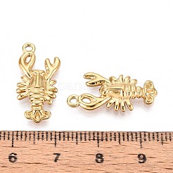 304ステンレススチール製ロブスターペンダント  イオンプレーティング（ip）  18KGP本金メッキ  22x10x3mm  穴：1.5mm&nbsp;STAS-T067-24G