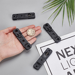 ナイロンDINレール取り付けブラケット10個  ユニバーサルDINレールマウントクリップ  ブラック  76x20x8mm&nbsp;FIND-GA0007-30