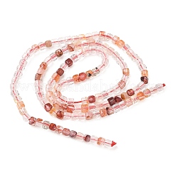 Natural Hematoid Quartz/Ferruginous Quartz Beads Strands&nbsp;G-Z161-B01-3x3mm