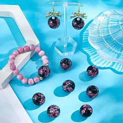 10Pcs Handmade Inner Flower Lampwork Beads&nbsp;LAMP-PA0001-02B