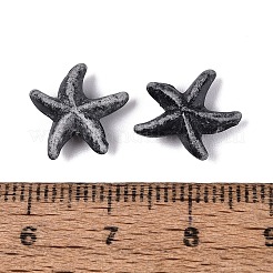 スプレープリント合成ターコイズビーズ連売り  ヒトデ  スレートグレイ  12.5x12.5x4mm  穴：0.9~1mm  約44~47個/連  14.37~15.16インチ（36.5~38.5cm）&nbsp;G-Q606-110A