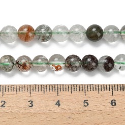 天然グリーンロドライトクォーツビーズ連売り  ラウンド  ラウンド  6~6.5mm  穴：0.7mm  約65個/連  15.28インチ（38.8cm）&nbsp;G-L642-B06-6mm