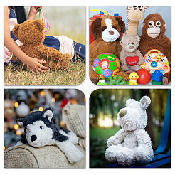 プラスチック製の目と鼻のセットが付いた DIY のぬいぐるみシェニール棒  キッズクラフト素材  ミックスカラー  1000x9mm&nbsp;DIY-WH0170-45