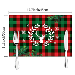 Rectangle with Christmas Themed Pattern Cotton Linen Cloth Table Mat&nbsp;AJEW-WH0196-005