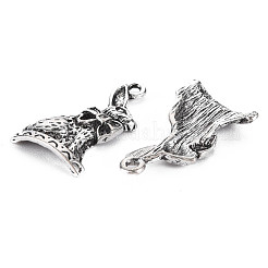 合金のチベット風チャーム  カドミウムフリー＆鉛フリー  兎  アンティークシルバー  25x14.5x4mm  穴：1.4mm&nbsp;PALLOY-T075-135AS-RS